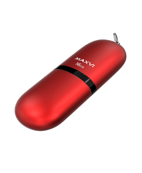 Флешка 16Gb USB 2.0 Maxvi, красный (FD16GBUSB20C10SF)
