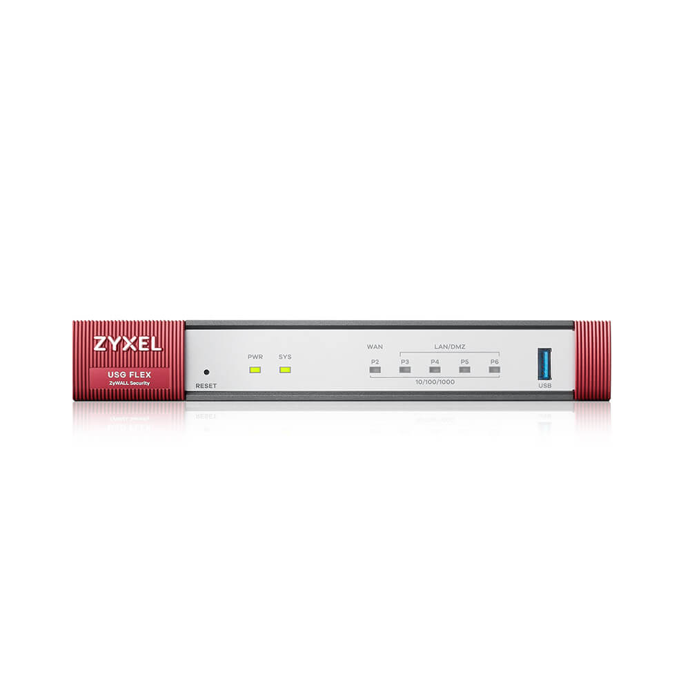 

Межсетевой экран ZYXEL ZyWALL USG FLEX 50, LAN: 4x1 Гбит/с, WAN 1x1 Гбит/с (USGFLEX50-RU0101F), USG FLEX 50