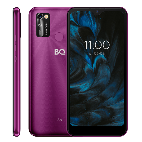 Смартфон BQ 6353L Joy, 6.26" 720x1520 IPS, Unisoc SC9863A, 2Gb RAM, 32Gb, 3G/4G, NFC, Wi-Fi, BT, Cam, 2-Sim, 3000mAh, Micro-USB, Android 10, фиолетовый б/у, после ремонта (замена основной платы), полный комплект, минимальные следы эксплуатации.