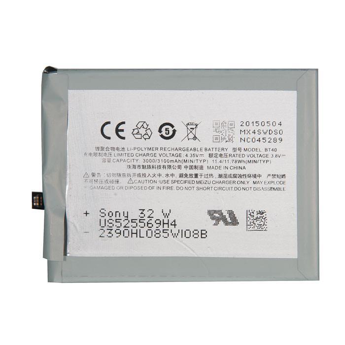 

Аккумулятор MX4/BT40 для Meizu MX4, 3.8V, 3100mAh (453885), MX4