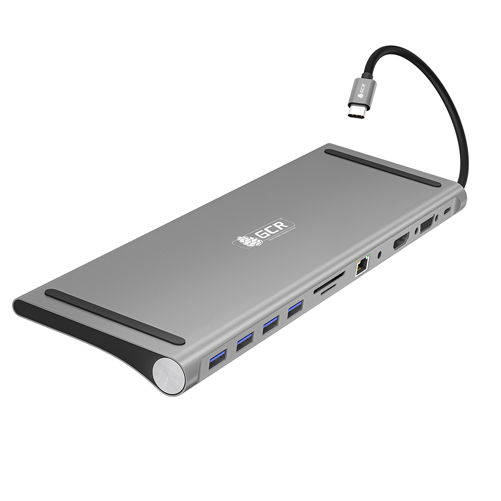 

Док-станция Greenconnect 11in1 Multiport Aluminum, Type C 3.1 на USB 3.0 + 3 x USB 2.0 + Type C PD + HDMI 2.0 + VGA + SD/MicroSD + audio 3.5mm jack, серый (GCR-54220), 11in1 Multiport Aluminum