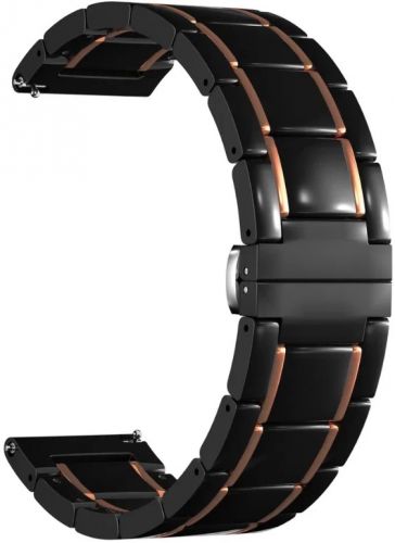 

Ремешок Lyambda Libertas универсальный, 20 мм, керамический, черный/розовое золото (DSG-09-20-BG), LIBERTAS