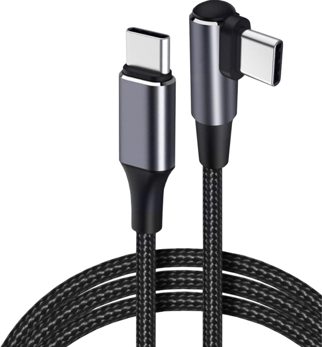 

Кабель USB Type-C-USB Type-C, угловой, быстрая зарядка, 5A 1м, черный Jet.A JA-DC55 (JA-DC55 1m Black), JA-DC55