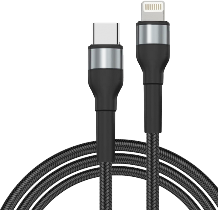 

Кабель USB 2.0 Type-C(m)-Lightning 8-pin(m), быстрая зарядка, 5A 2м, черный Jet.A JA-DC60 (JA-DC60 2m Black), JA-DC60