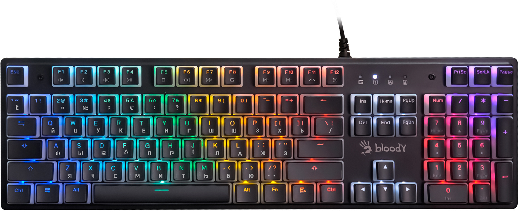 Клавиатура A4Tech Bloody S510RP, USB, черный