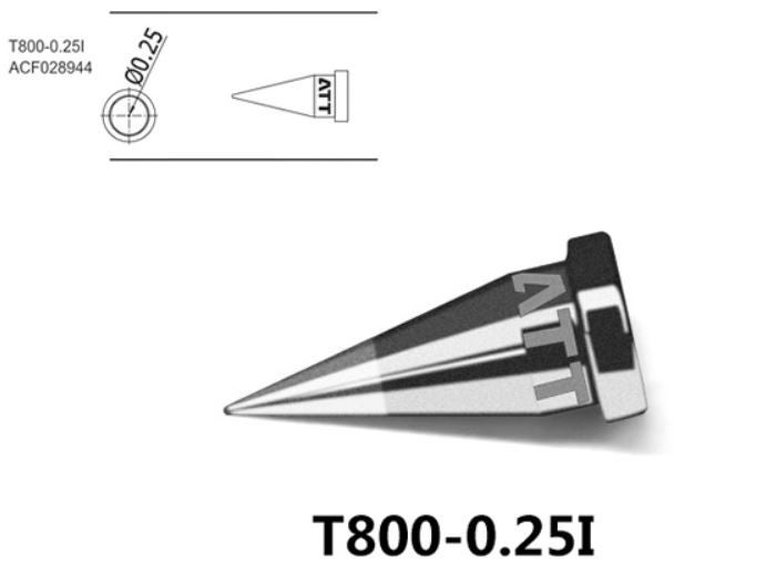 

Жало паяльное Atten T800-0.25I, 0.25мм, 1шт. (ACF028944), T800-0.25I