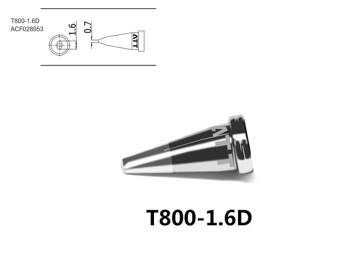 Жало паяльное Atten T800-1.6D, 1.6 мм