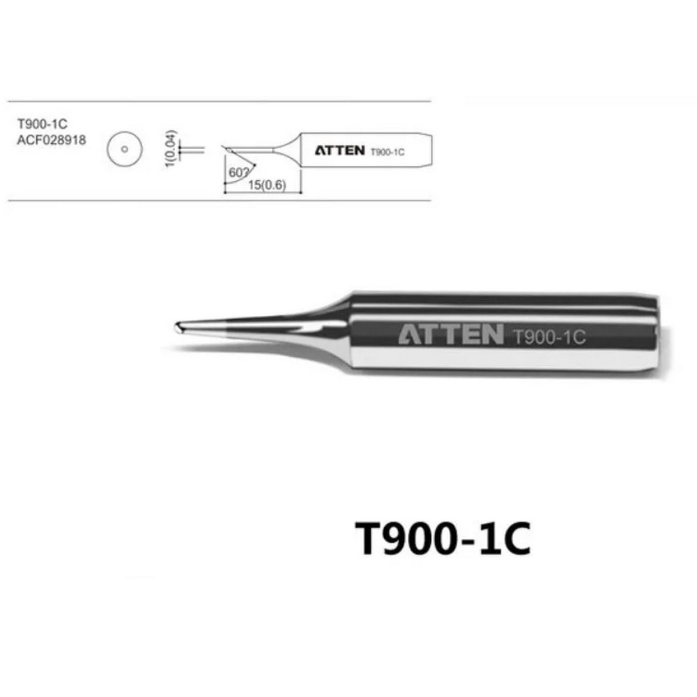 

Жало паяльное Atten T900-1C, 1мм, 1шт. (ACF028918), T900-1C