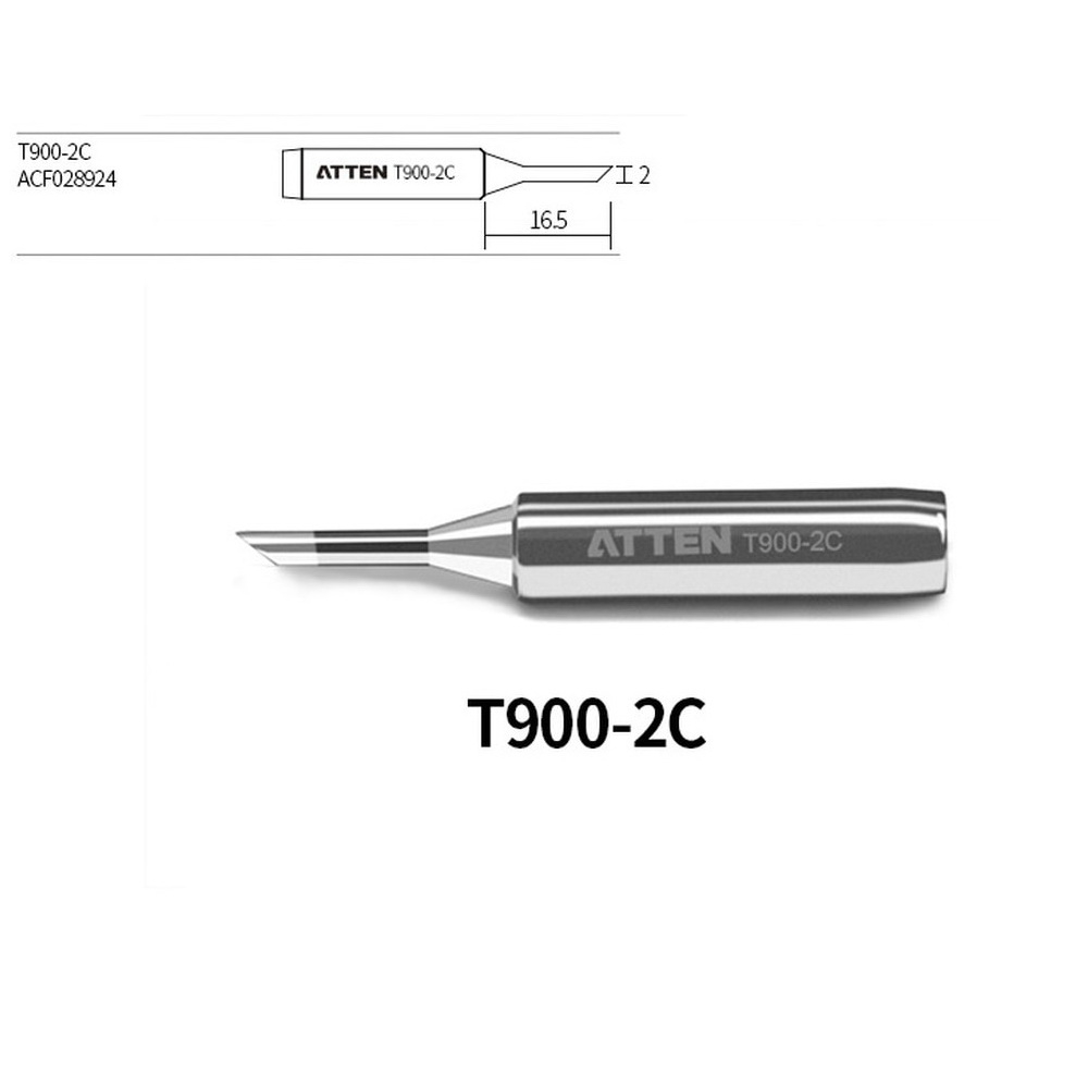 

Жало паяльное Atten T900-2C, 2мм, 1шт. (ACF028924), T900-2C