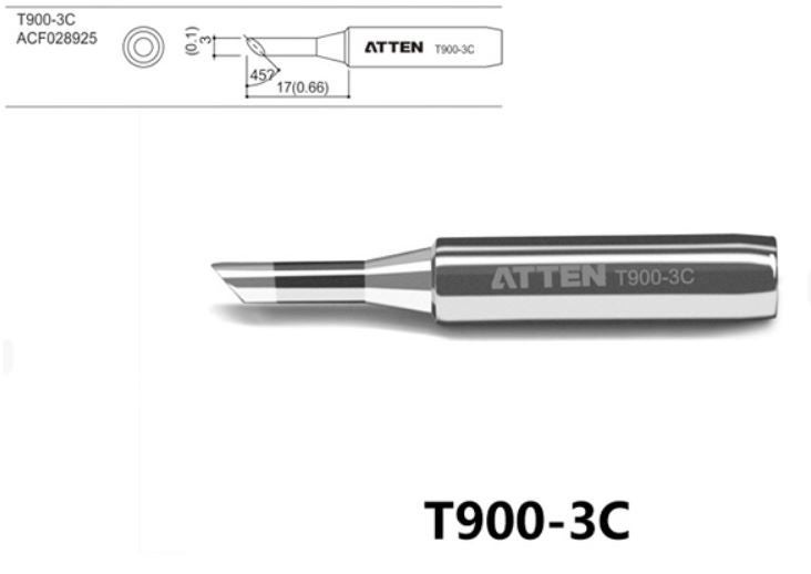 Жало паяльное Atten T900-3C, 3 мм