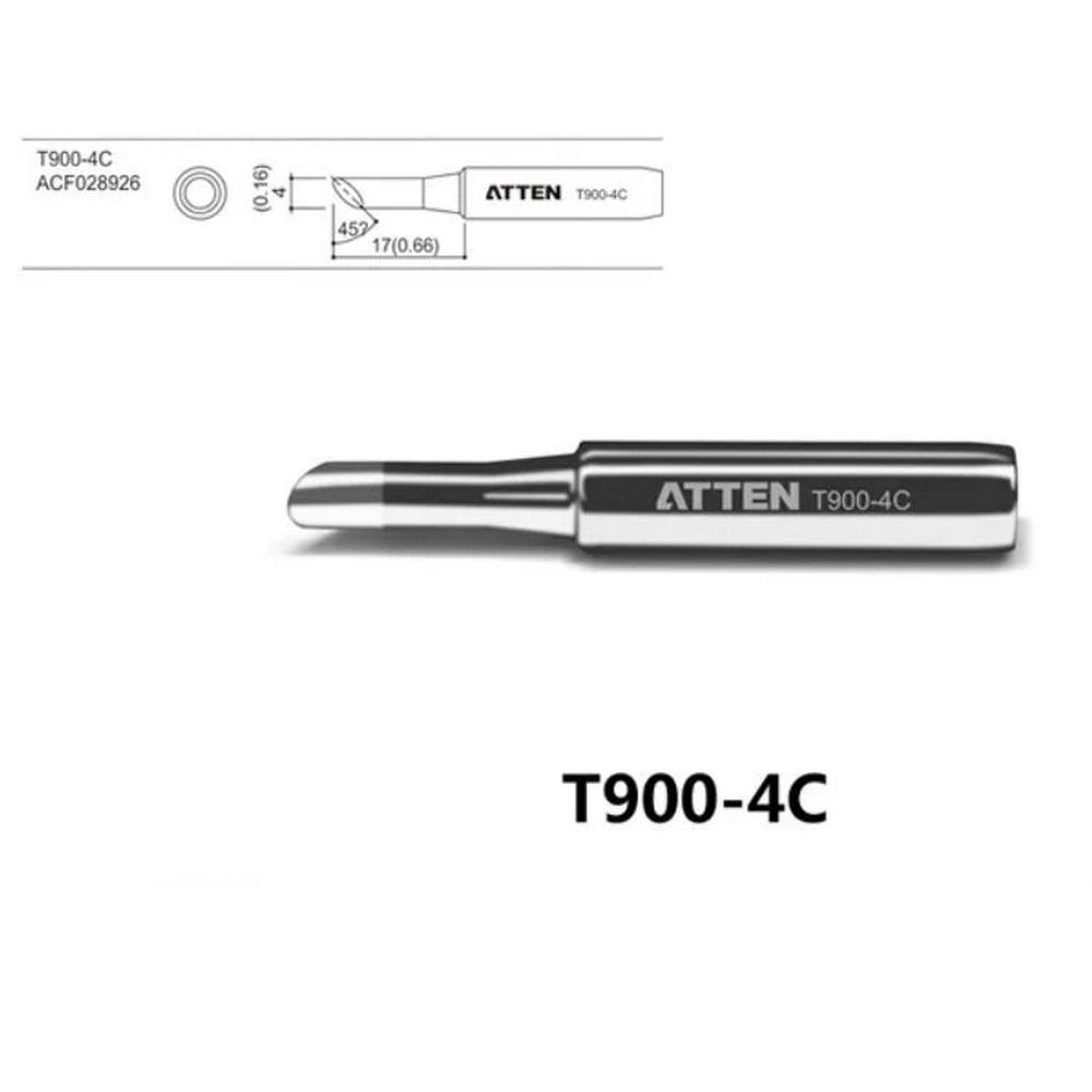 

Жало паяльное Atten T900-4C, 4мм, 1шт. (ACF028926), T900-4C