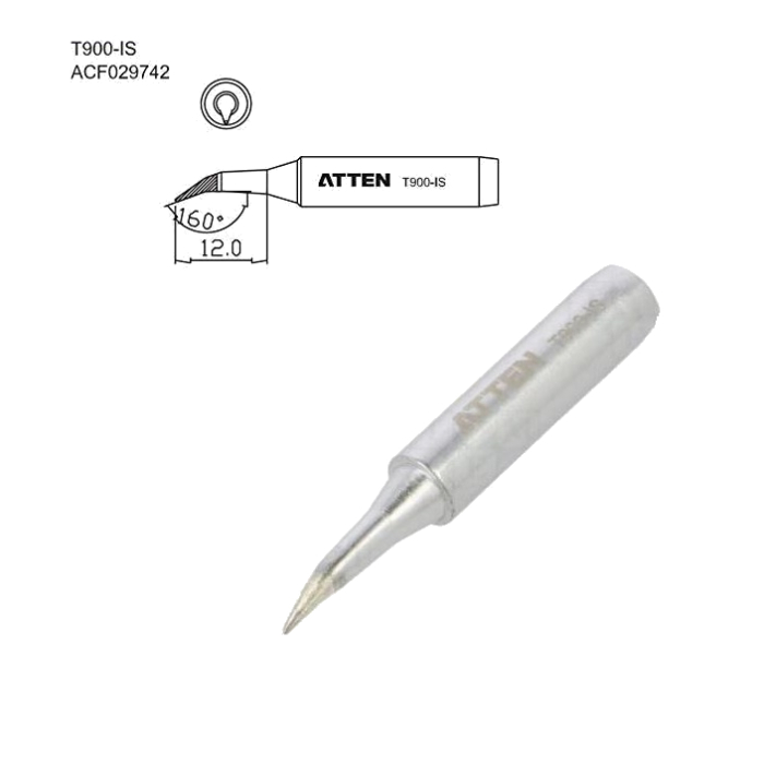 

Жало паяльное Atten T900-IS, 1мм, 1шт. (ACF029742), T900-IS