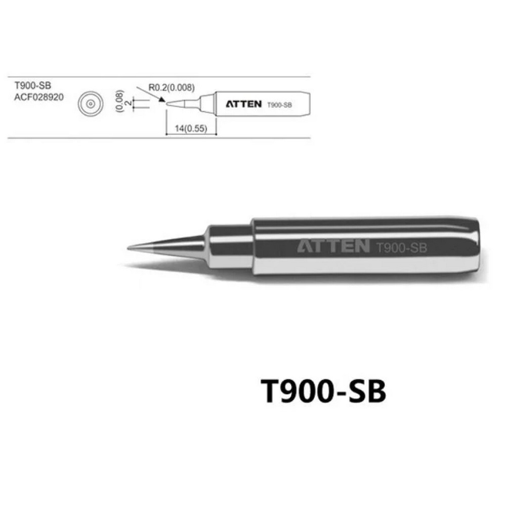 

Жало паяльное Atten T900-SB, 0.4мм, 1шт. (ACF028920), T900-SB