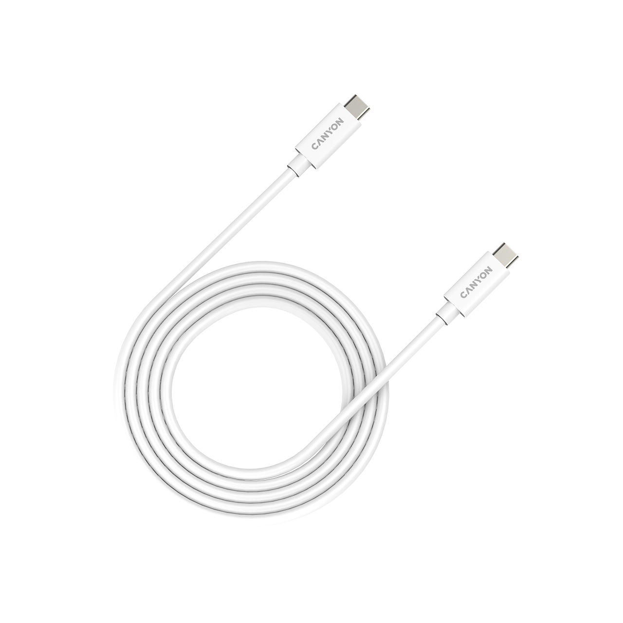 Кабель USB Type-C-USB Type-C, 2 м, белый Canyon UC-42
