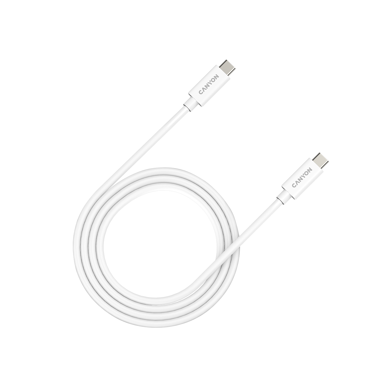 

Кабель USB Type-C-USB Type-C, быстрая зарядка, 5A 1м, белый Canyon UC-44 (CNS-USBC44W), UC-44