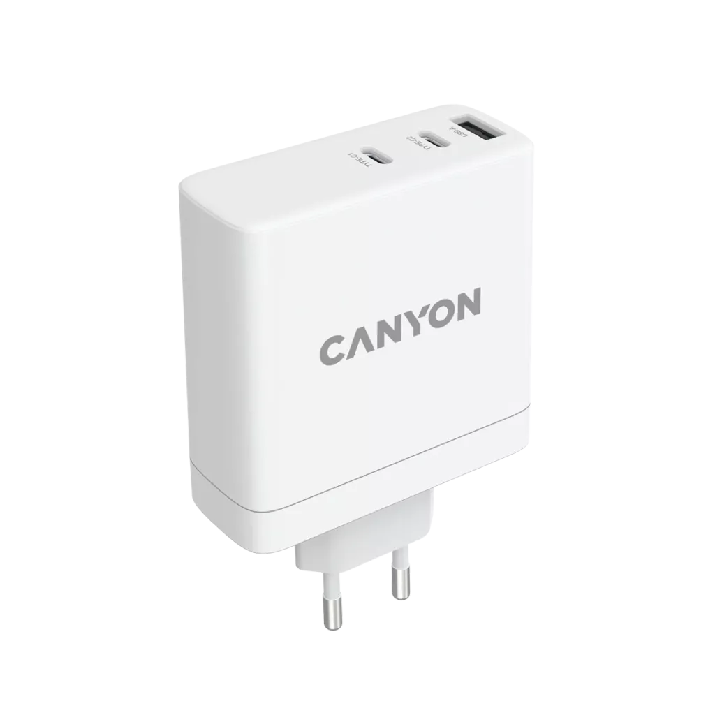 

Сетевое зарядное устройство Canyon H-140W 140Вт, USB, 2xUSB type-C, Quick Charge, PD, 5A, белый (CND-CHA140W01), H-140W