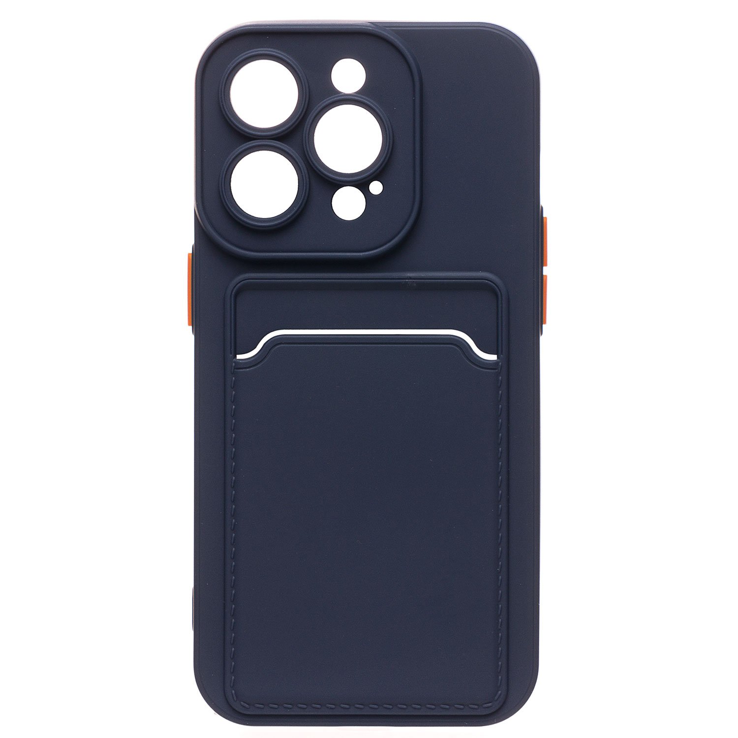 

Чехол-накладка SC315 с картхолдером для смартфона Apple iPhone 14 Pro Max, темно-синий (214402)