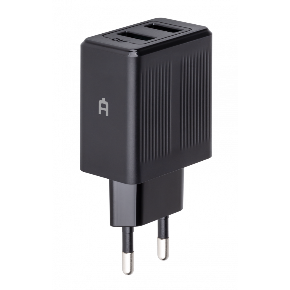 

Сетевое зарядное устройство Alteracs AA12 12Вт, 2xUSB, 2.4A, черный (AA12 Black), AA12