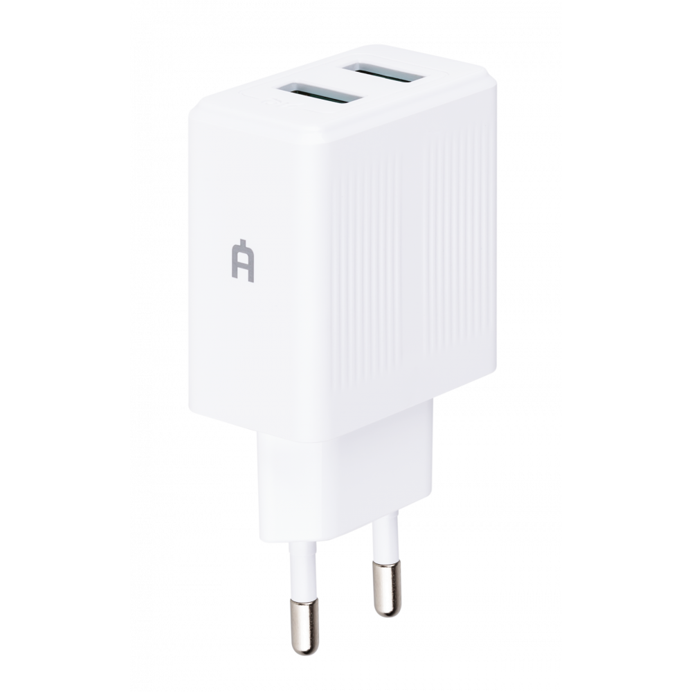 Сетевое зарядное устройство Alteracs AA12 12Вт, 2xUSB, 2.4A, белый (AA12 White)