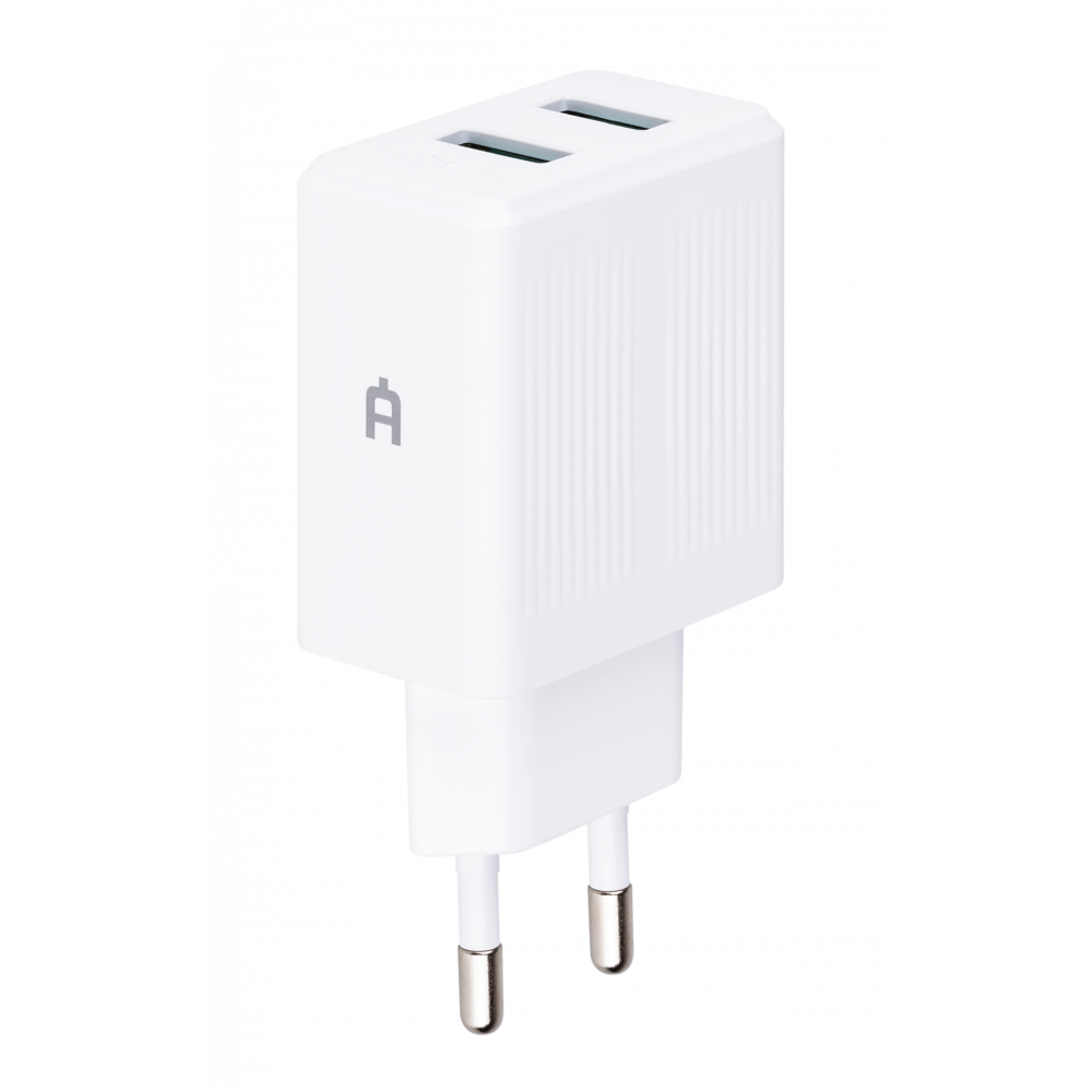 

Сетевое зарядное устройство Alteracs AA12 12Вт, 2xUSB, 2.4A, белый (AA12 White), AA12