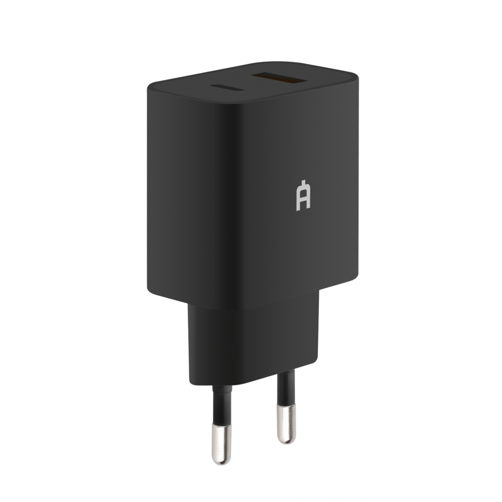 

Сетевое зарядное устройство Alteracs AC18F 18Вт, USB, USB type-C, Quick Charge, PD, 3A, черный (AC18F Black), AC18F