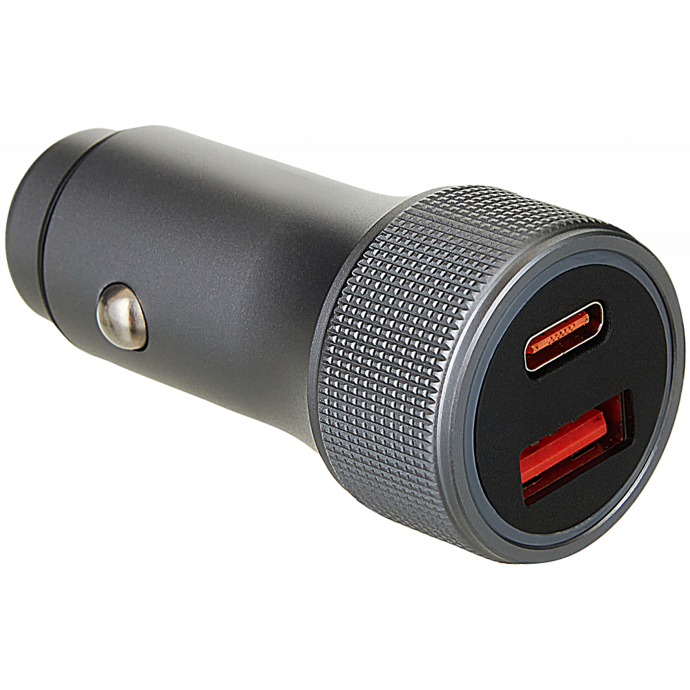 Автомобильное зарядное устройство Alteracs JAC24F, USB, 1xUSB Type C, 3А, 24 Вт, QC, PD, темно-серый (AC24F dark grey)