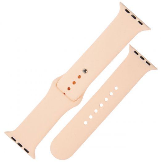 

Ремешок mObility для Apple Watch, 38-40 мм, (S3/S4/S5 SE/S6) силиконовый, силикон, грейпфрут (УТ000027897)
