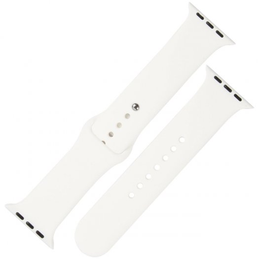 

Ремешок mObility для Apple Watch, 42-44 мм, (S3/S4/S5 SE/S6) силиконовый, силикон, белый (УТ000027904)
