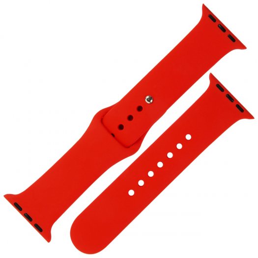 

Ремешок mObility для Apple Watch, 42-44 мм, (S3/S4/S5 SE/S6) силиконовый, силикон, красный (УТ000027905)