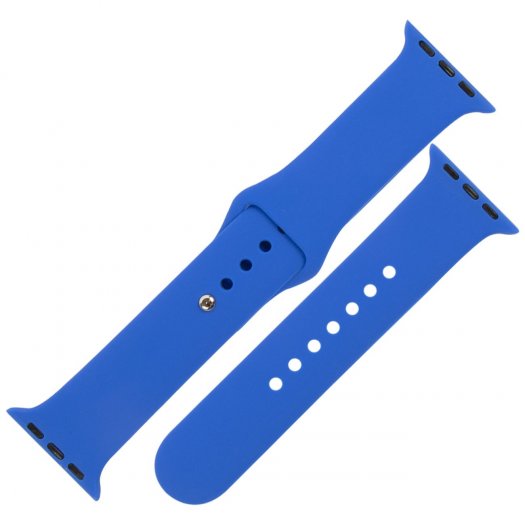 

Ремешок mObility для Apple Watch, 42-44 мм, (S3/S4/S5 SE/S6) силиконовый, силикон, синий (УТ000027908)