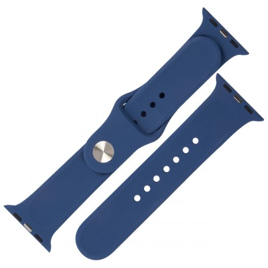 

Ремешок mObility для Apple Watch, 42-44 мм, (S3/S4/S5 SE/S6) силиконовый, силикон, морская глубина (УТ000027909)