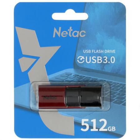 

Флешка 512Gb USB 3.2 Gen 1 Netac U182, черный/красный (NT03U182N-512G-30RE)