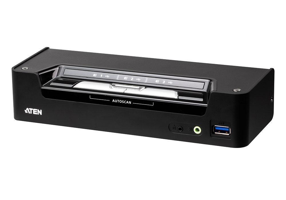 

Переключатель KVM (КВМ) ATEN CS1953-AT, 3-ПК, DisplayPort, клавиатура USB, мышь USB, Стандарт USB 3.1 Gen1 (CS1953-AT-G), CS1953-AT
