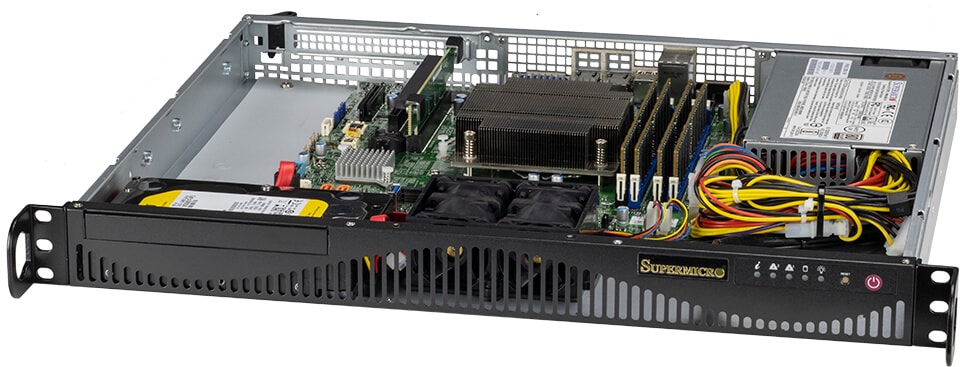 

Серверная платформа SuperMicro 510T-ML, 1xSocket1200, 4xDDR4, 1xM.2-PCI-E, 2x1 Гбит/c, IPMI, 1x350Вт, 1U (SYS-510T-ML), 510T-ML