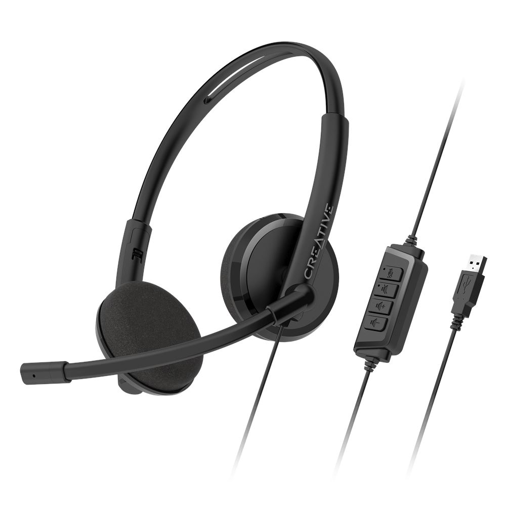 

Проводная гарнитура Creative HS-220, USB, черный (51EF1070AA001), HS-220