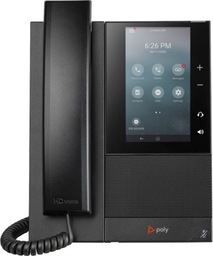 

VoIP-телефон Polycom CCX 500, 1 SIP-аккаунт, цветной дисплей, PoE, черный, без БП (2200-49724-114), CCX 500