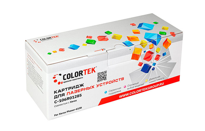 

Картридж Colortek 106R01285 для Xerox 6130, черный (СТ-106R01285)