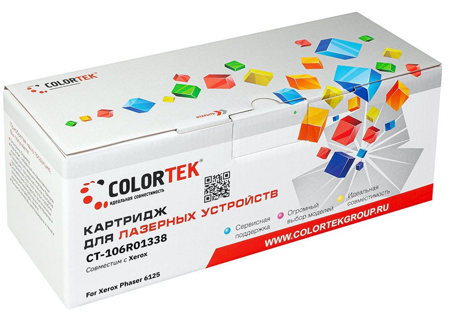 

Картридж Colortek 106R01338 для Xerox 6125, черный (СТ-106R01338)