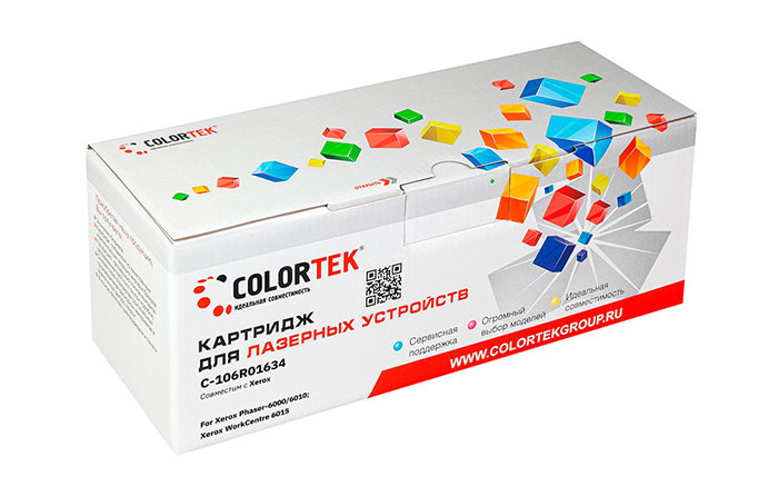 

Картридж Colortek 106R01634 для Xerox 6000/6010/6015, черный (СТ-106R01634)