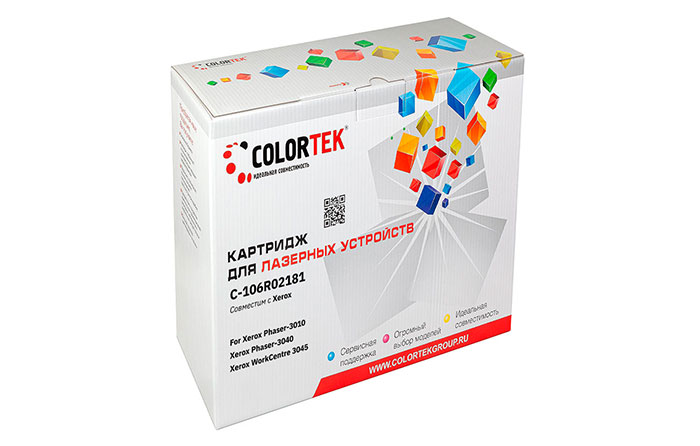 

Картридж Colortek 106R02181 для Xerox 3010/3040/3045 (СТ-106R02181)