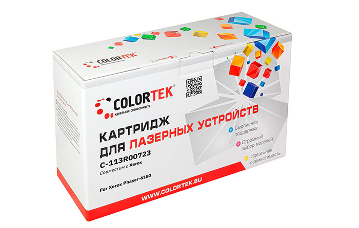 

Картридж Colortek 113R00723 для Xerox 6180, голубой (СТ-113R00723)