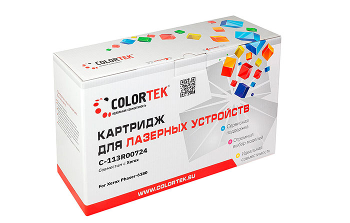 

Картридж Colortek 113R00724 для Xerox 6180, пурпурный (СТ-113R00724)