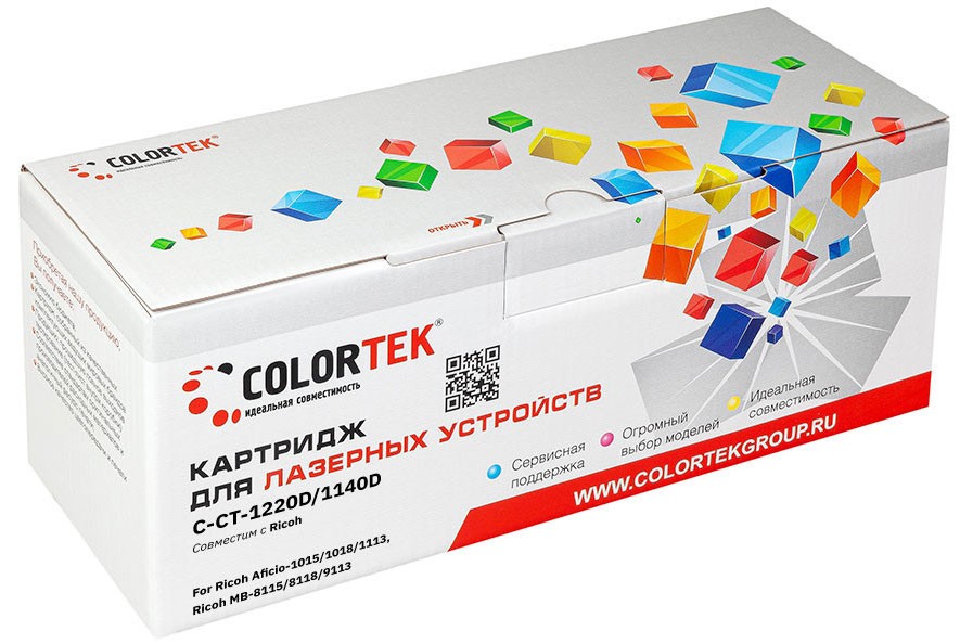 

Картридж Colortek 1220D/1140D для Ricoh (СТ-1220D/1140D)