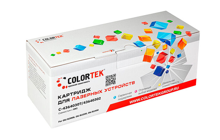 

Картридж Colortek 43640307/43640302 для Oki B2000/2200/2400 (СТ-43640307/43640302)