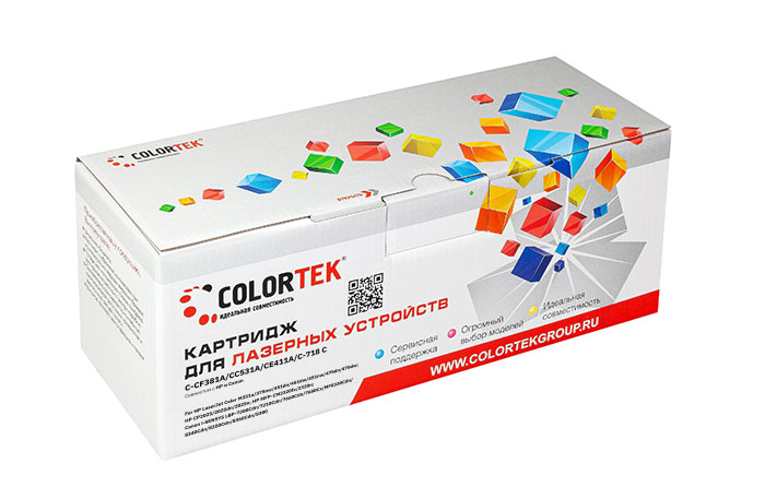 

Картридж Colortek CC531A/CE411A/C-718 голубой (СТ-CC531A/CE411A/C-718)