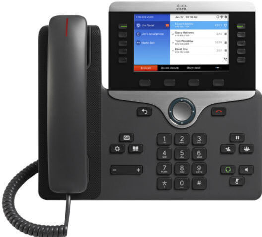 

VoIP-телефон Cisco CP-8861-K9, 5 линий, 5 SIP-аккаунтов, цветной дисплей, PoE, черный (CP-8861-K9), CP-8861-K9