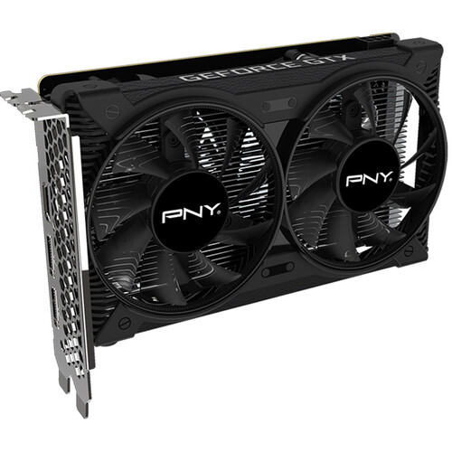 

Видеокарта PNY NVIDIA GeForce GTX 1650 Dual Fan, 4Gb DDR6, 128 бит, PCI-E, HDMI, 2DP, Retail (VCG16504D6DFPPB), Dual Fan