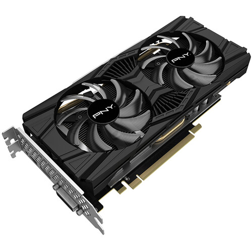 

Видеокарта PNY NVIDIA GeForce GTX 1660 SUPER Dual Fan, 6Gb DDR6, 192 бит, PCI-E, DVI, HDMI, DP, Retail (VCG16606SDFPPB), Dual Fan