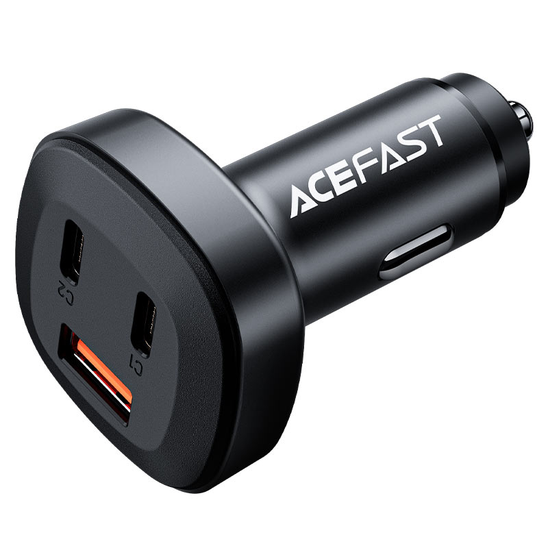 Автомобильное зарядное устройство Acefast B3, USB, 2xUSB Type C, 5А, 66 Вт, QC, PD, черный (AF-B3-BK)