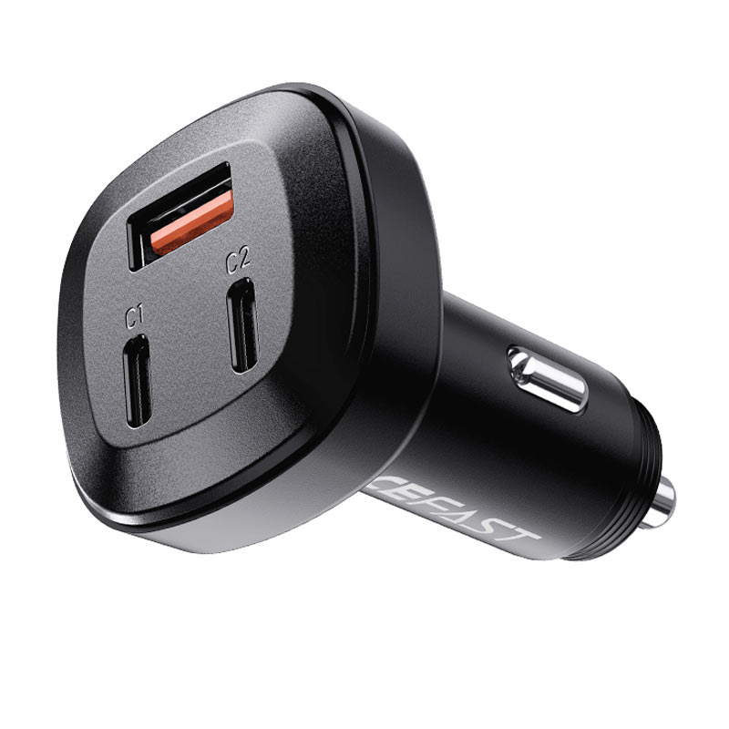 

Автомобильное зарядное устройство Acefast B3, USB, 2xUSB Type C, 5А, 66 Вт, QC, PD, черный (AF-B3-BK), B3